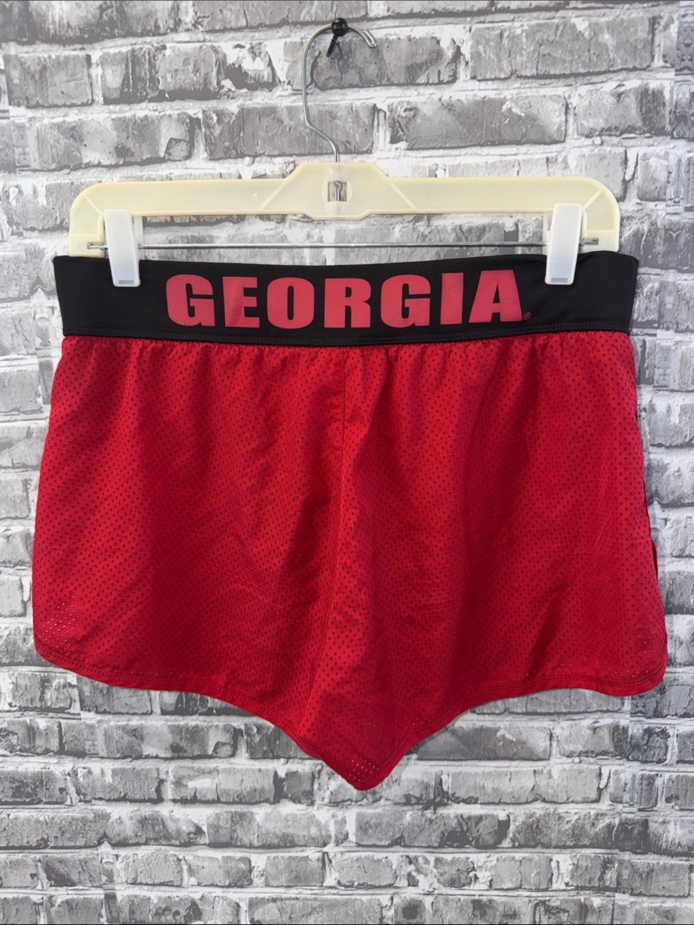 Georgia‎ Bulldogs Red Athletic Shorts with Black Waistband